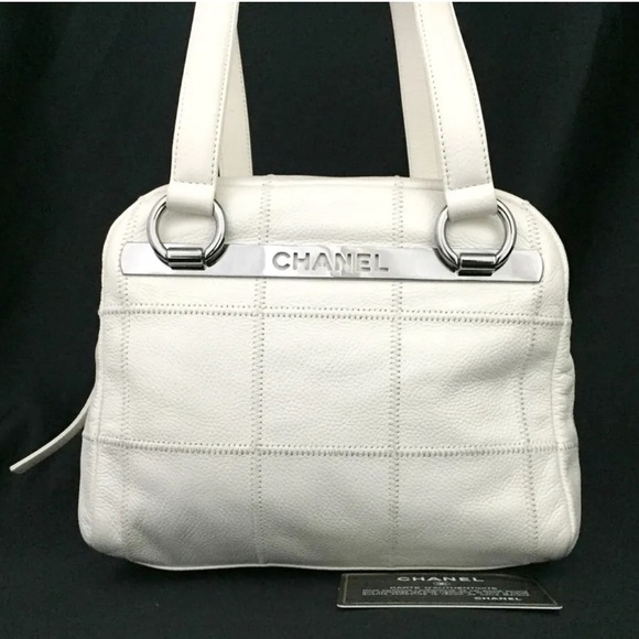 CHANEL Handbags - Authentic Chanel White Chocolate Bar Bag